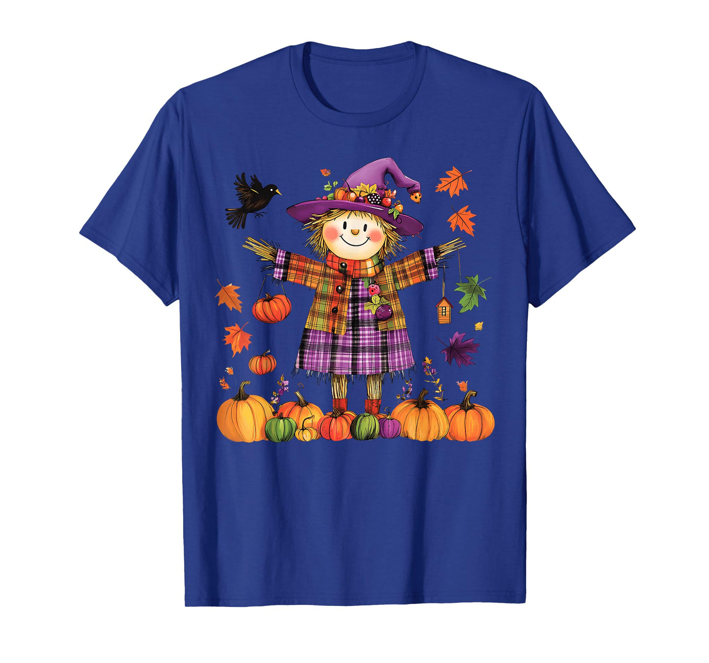 Scarecrow Happy Fall Y'all Pumpkin Thanksgiving Halloween T-Shirt