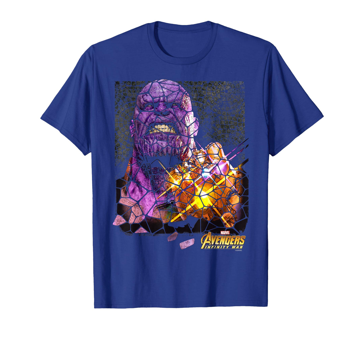 Marvel Infinity War Thanos Stained Glass Graphic T-Shirt T-Shirt