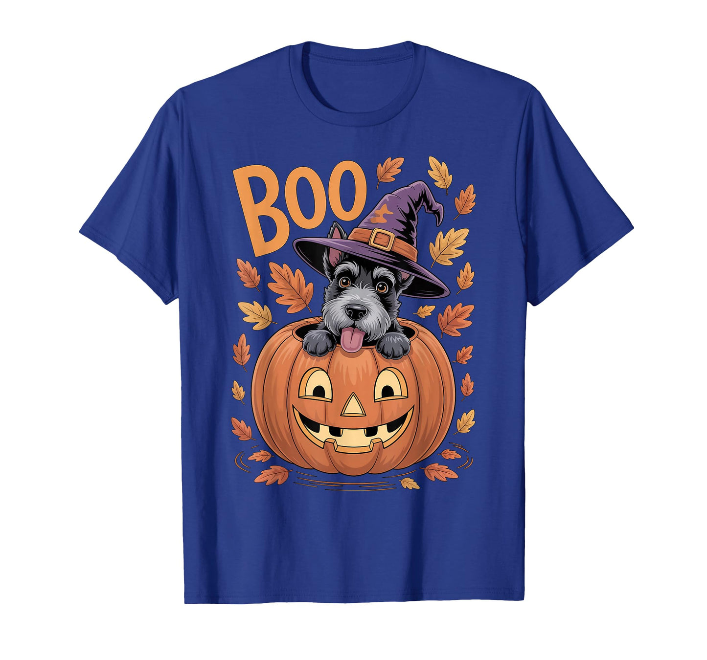 Scottie Costume on Pumpkin Halloween Scottish Terrier T-Shirt