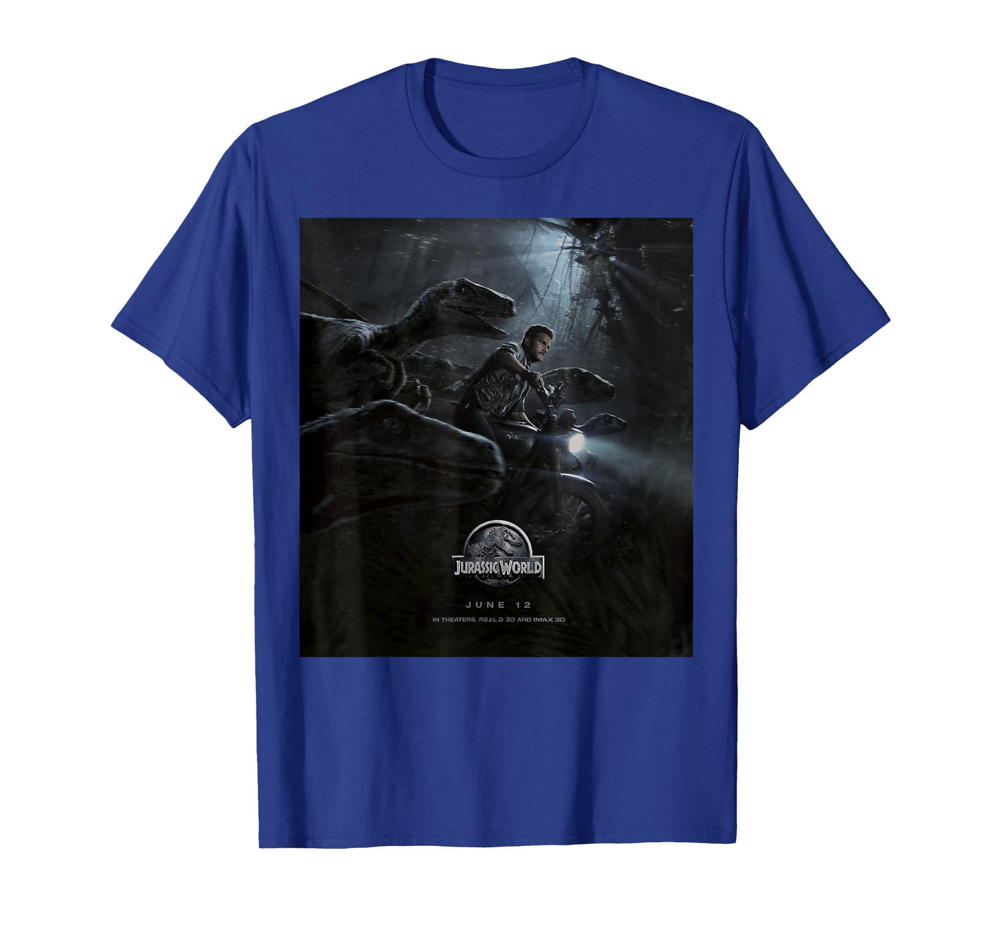 Jurassic World Owen Ride Raptor Movie Poster Graphic T-Shirt T-Shirt