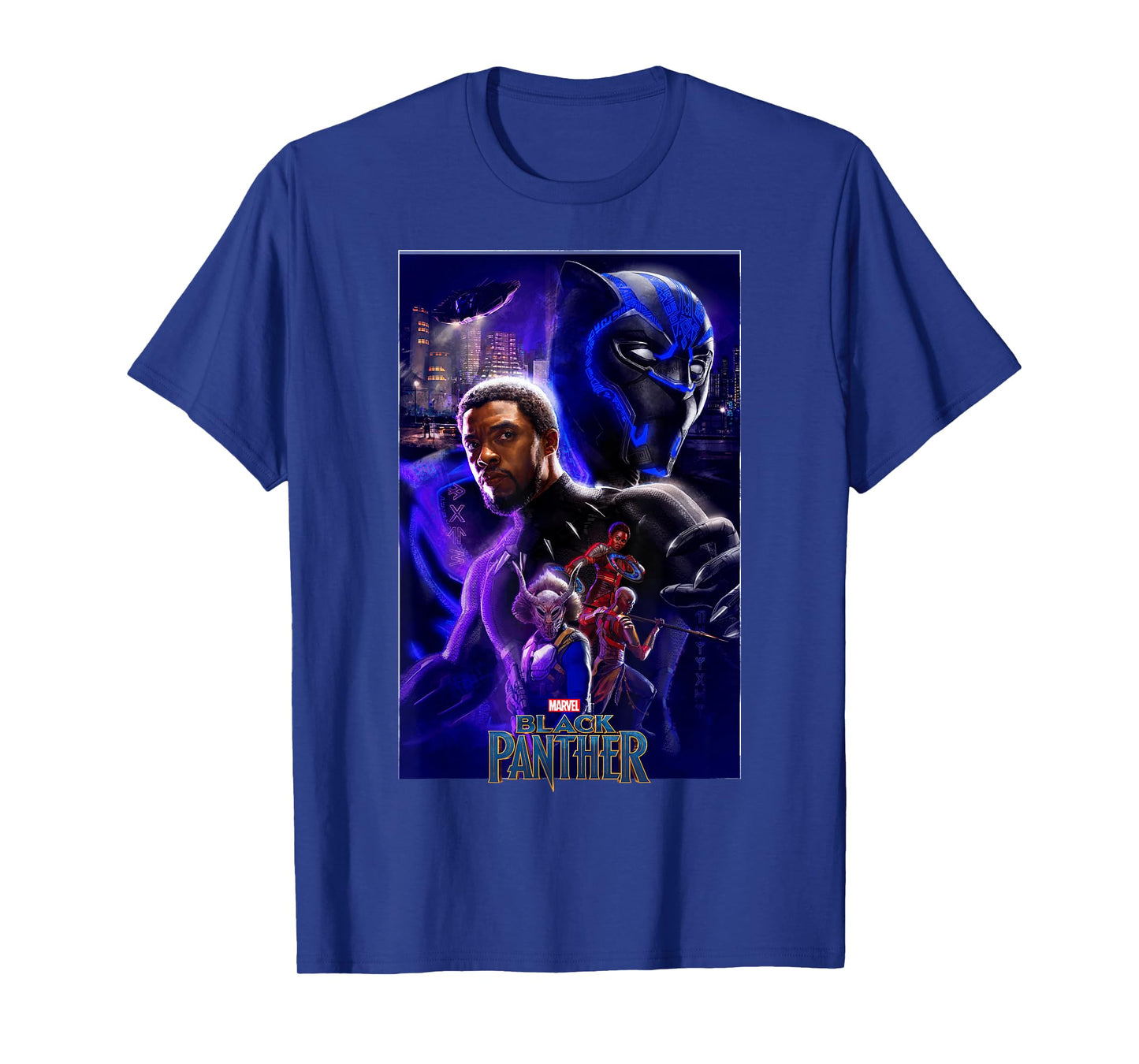 Marvel Black Panther Movie Wakanda Purple Poster T-Shirt T-Shirt