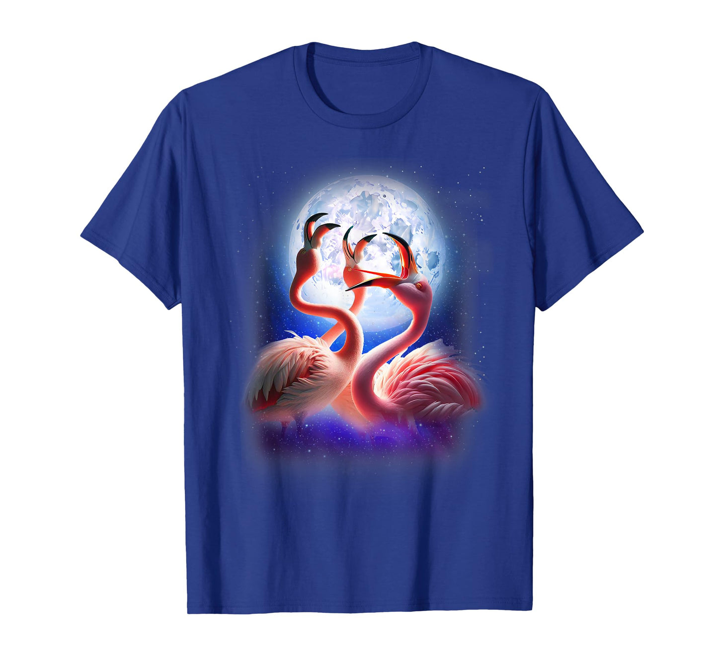 3 Flamingos Howling At The Moon Funny Pink Flamingo Lover T-Shirt