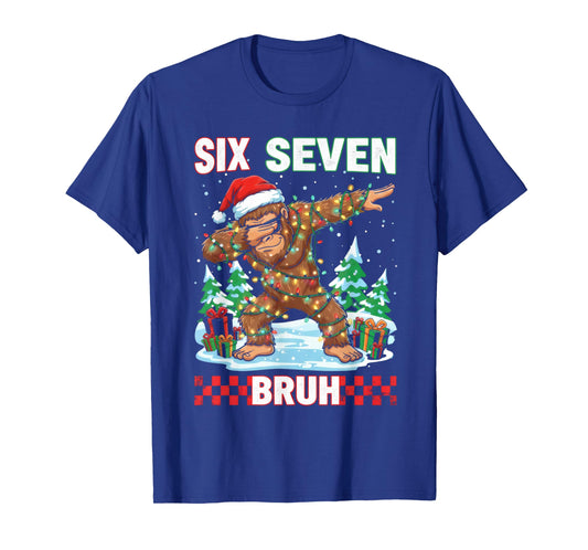67 Bigfoot Six Seven Bruh Funny Big Foot Christmas T-Shirt