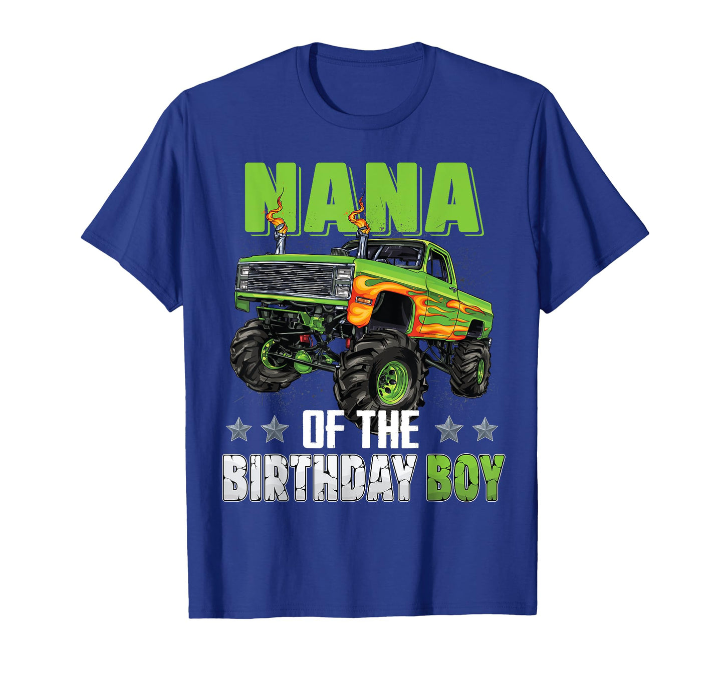 Nana of Birthday Boy Monster Truck Car Family Matching Mimi T-Shirt