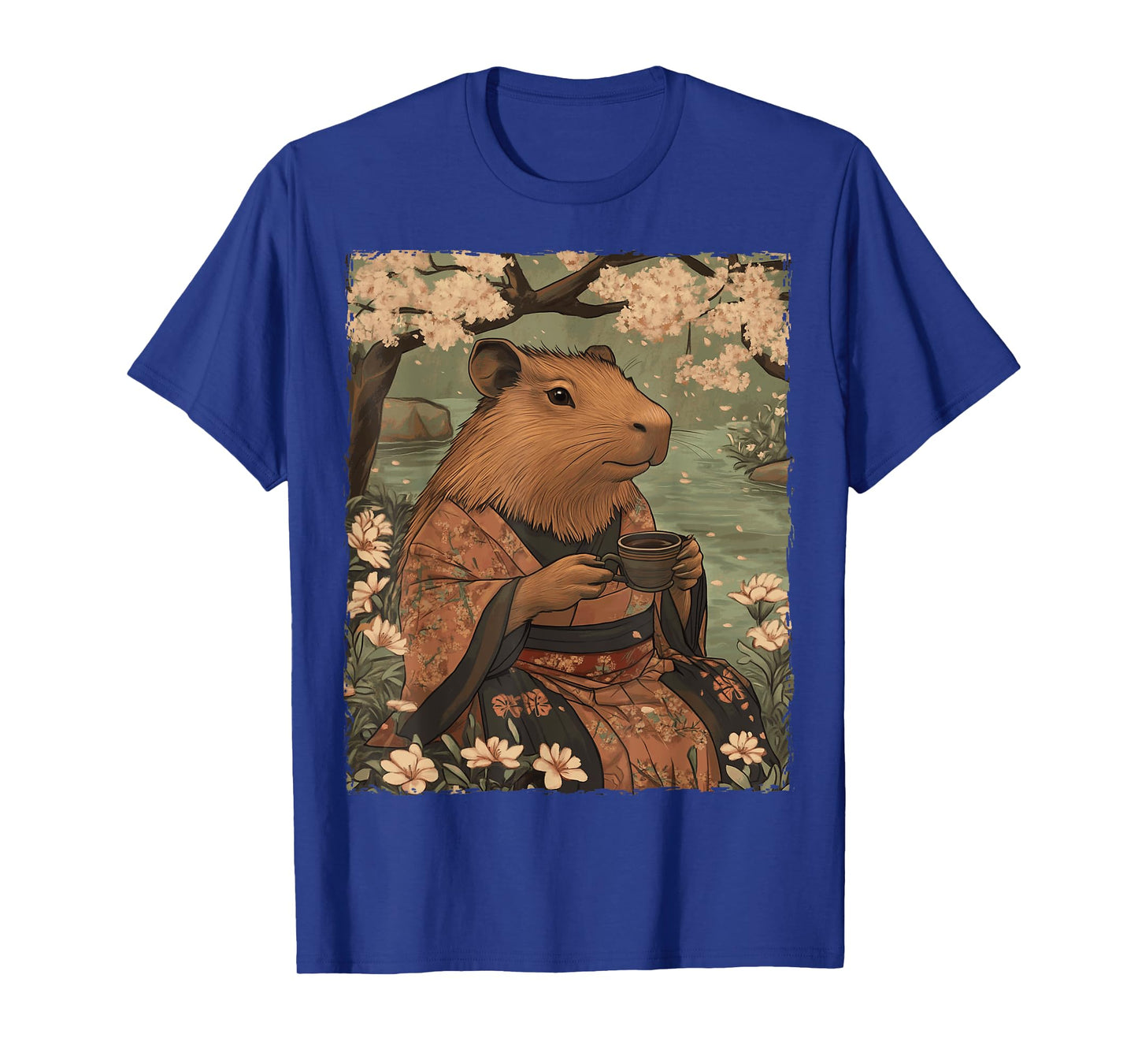 Funny Graphic Capybara Japanese Anime T-Shirt