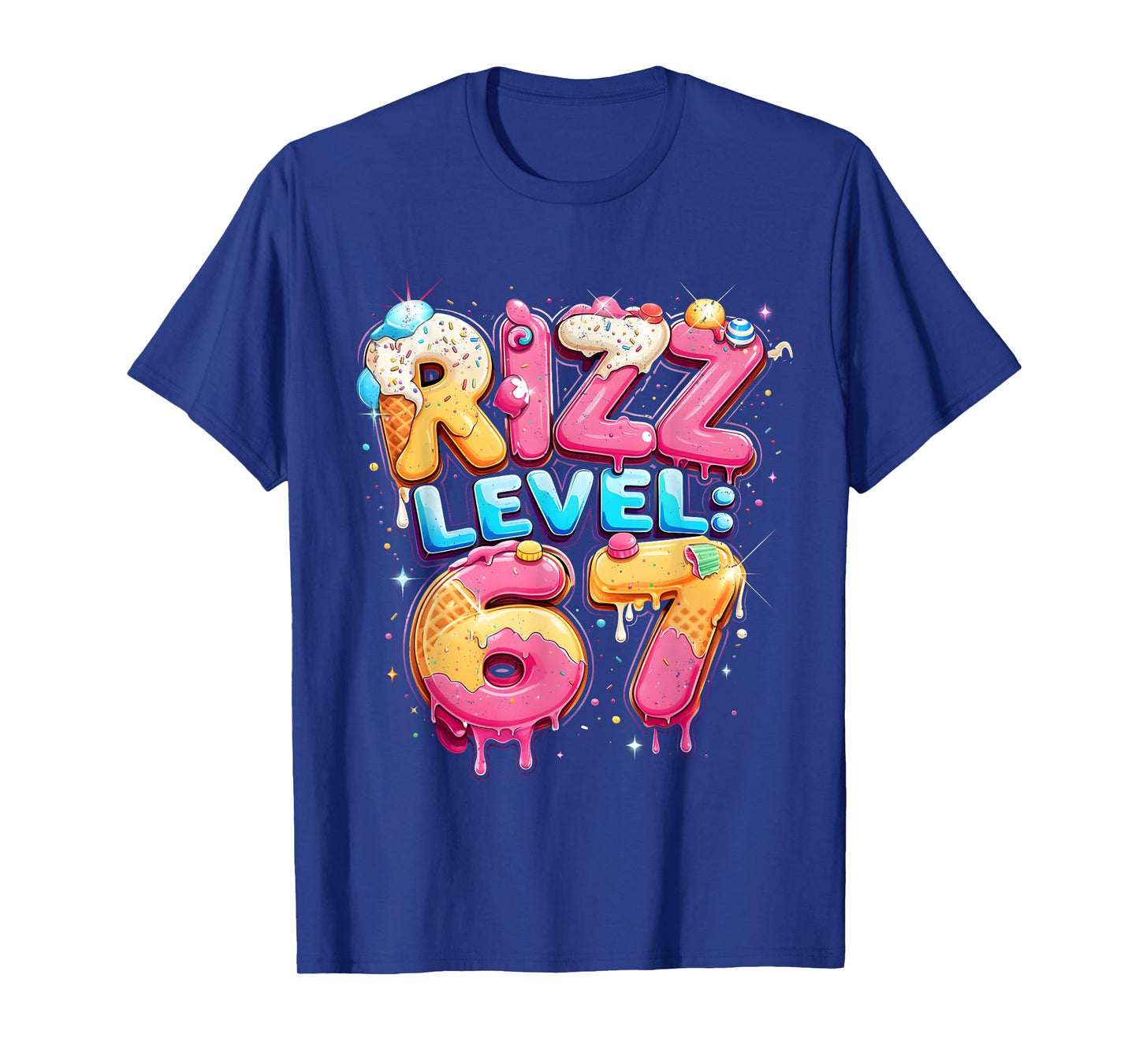 67 Ice Cream Drip Cool Meme Six Seven Gen Alpha Slang T-Shirt