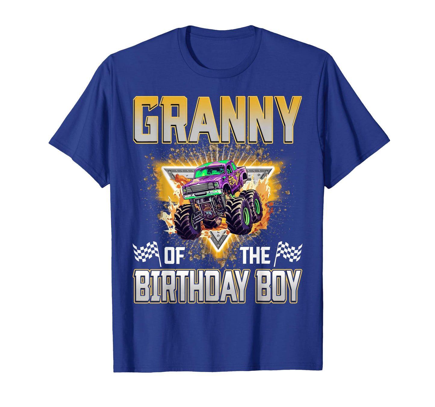 Granny of The Birthday Boy Monster Truck Birthday Family T-Shirt