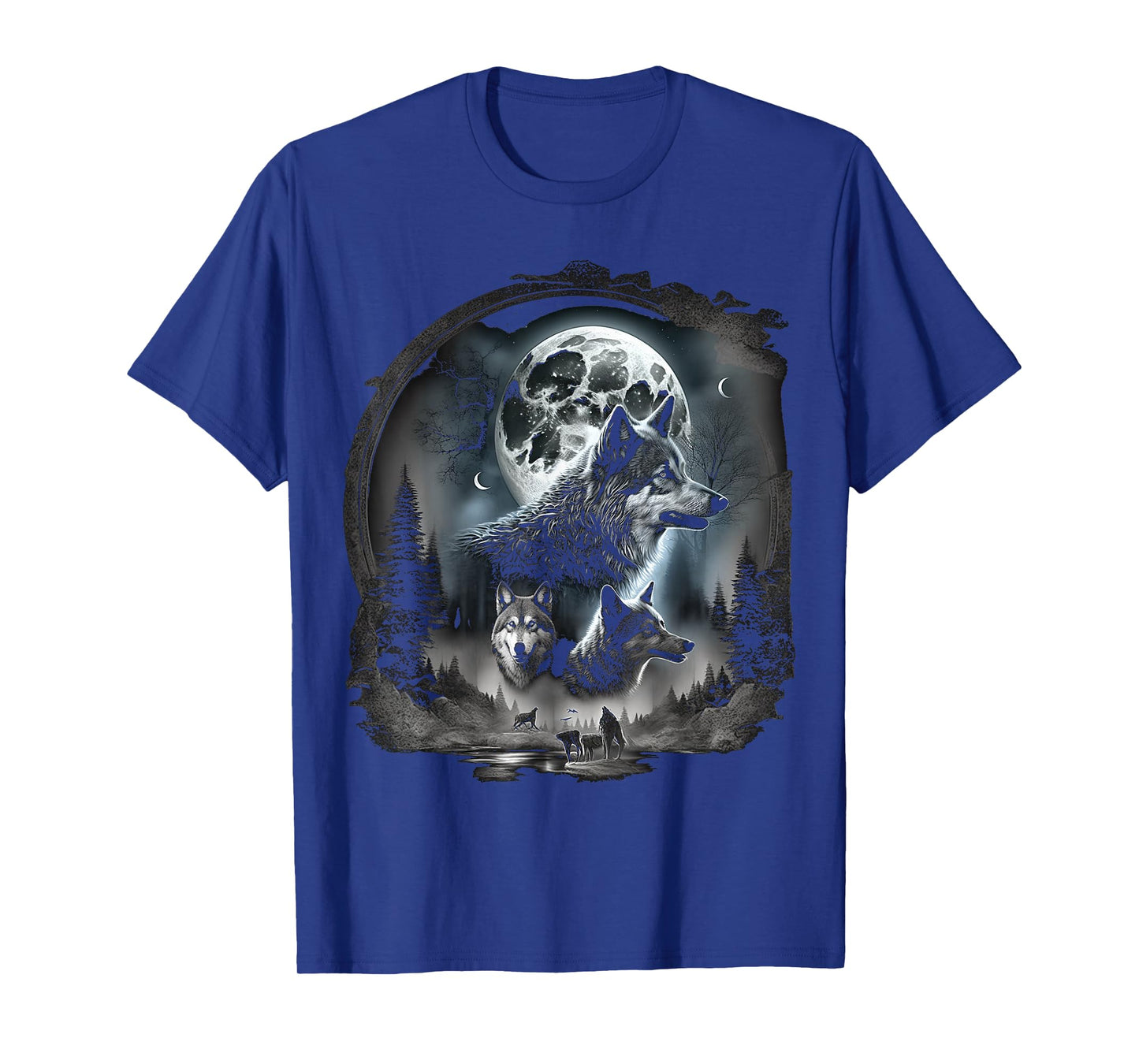Wolves Howl to the Moon Wolf Wild Animals T-Shirt