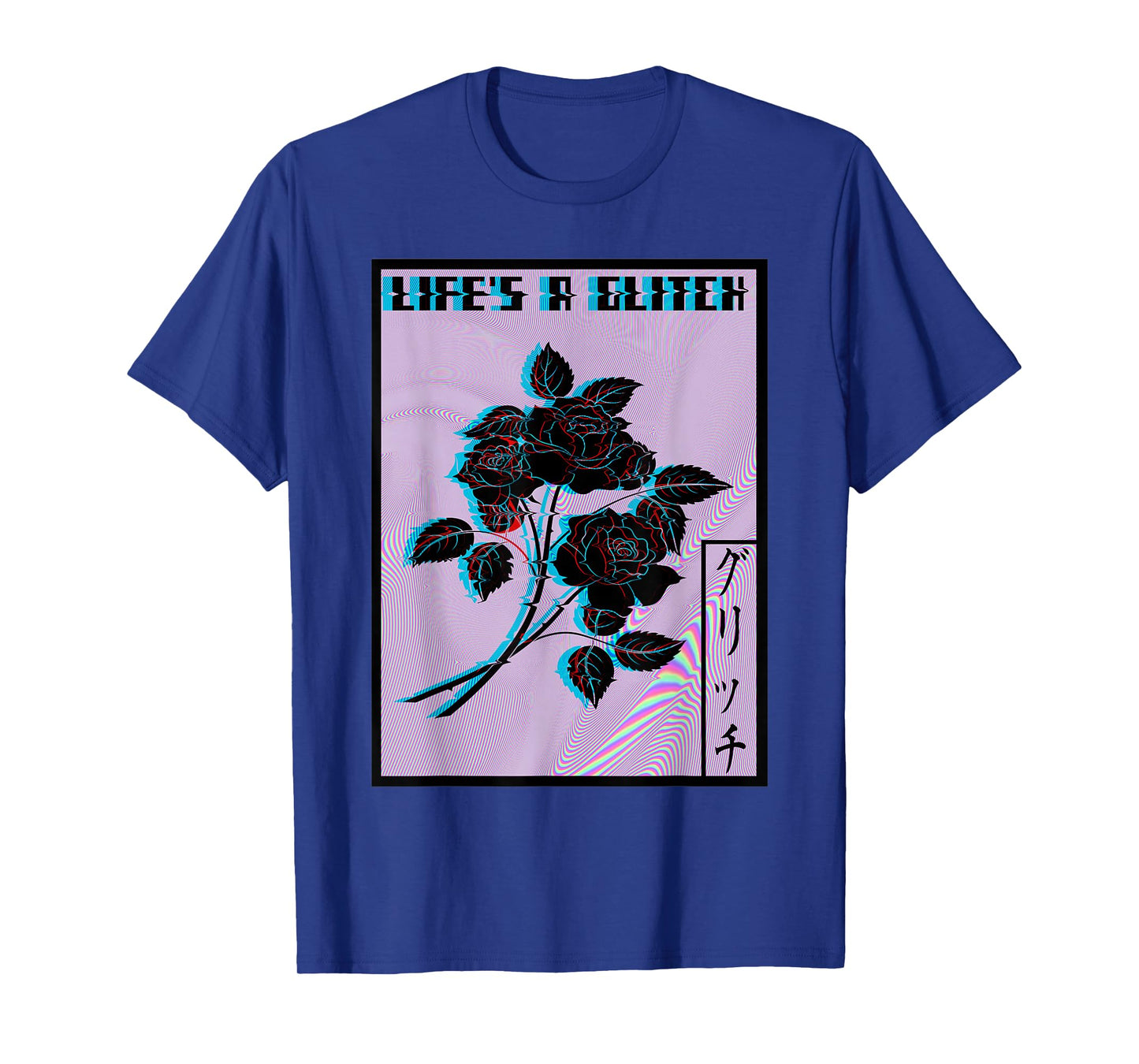 Life's a Glitch Vaporwave Aesthetic Sad Rose T-Shirt