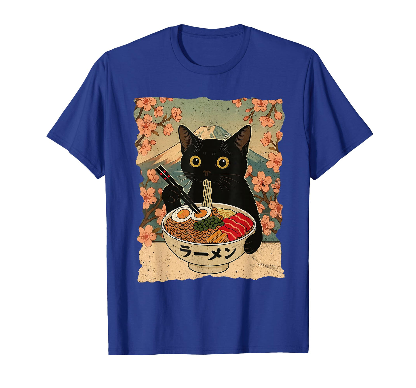 Anime Cat Ramen Japanese Funny Cat Graphic Tees Anime Gifts T-Shirt