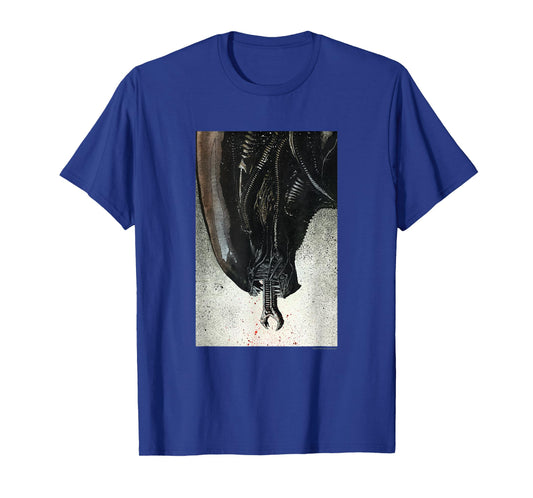 Aliens Iconic Xenomorph Big Head Paint Splatter Big Portrait T-Shirt