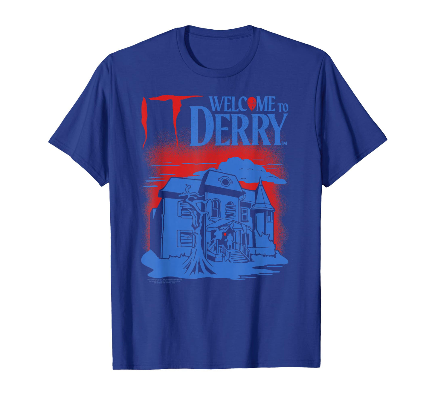 IT: Welcome to Derry Haunted House with Logo Horror TV Show T-Shirt