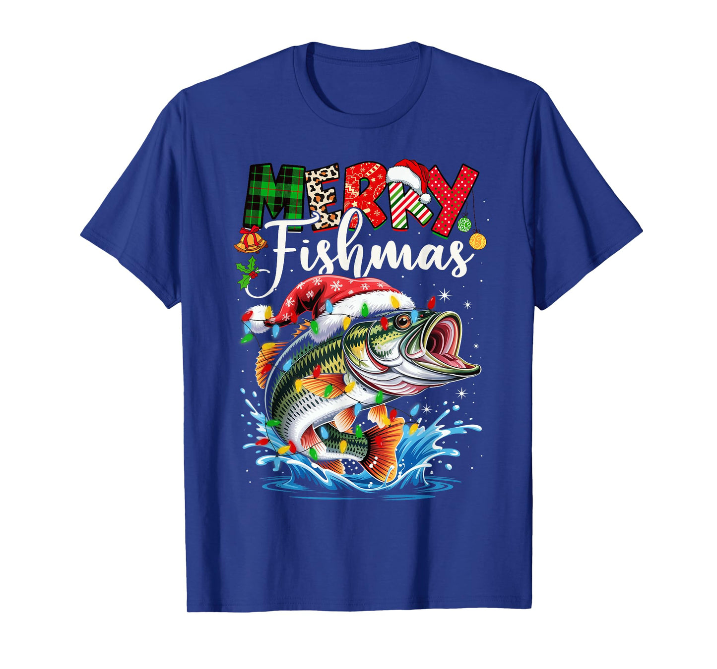 Merry Fishmas Fish Fishing Merry Xmas Christmas Men Women T-Shirt