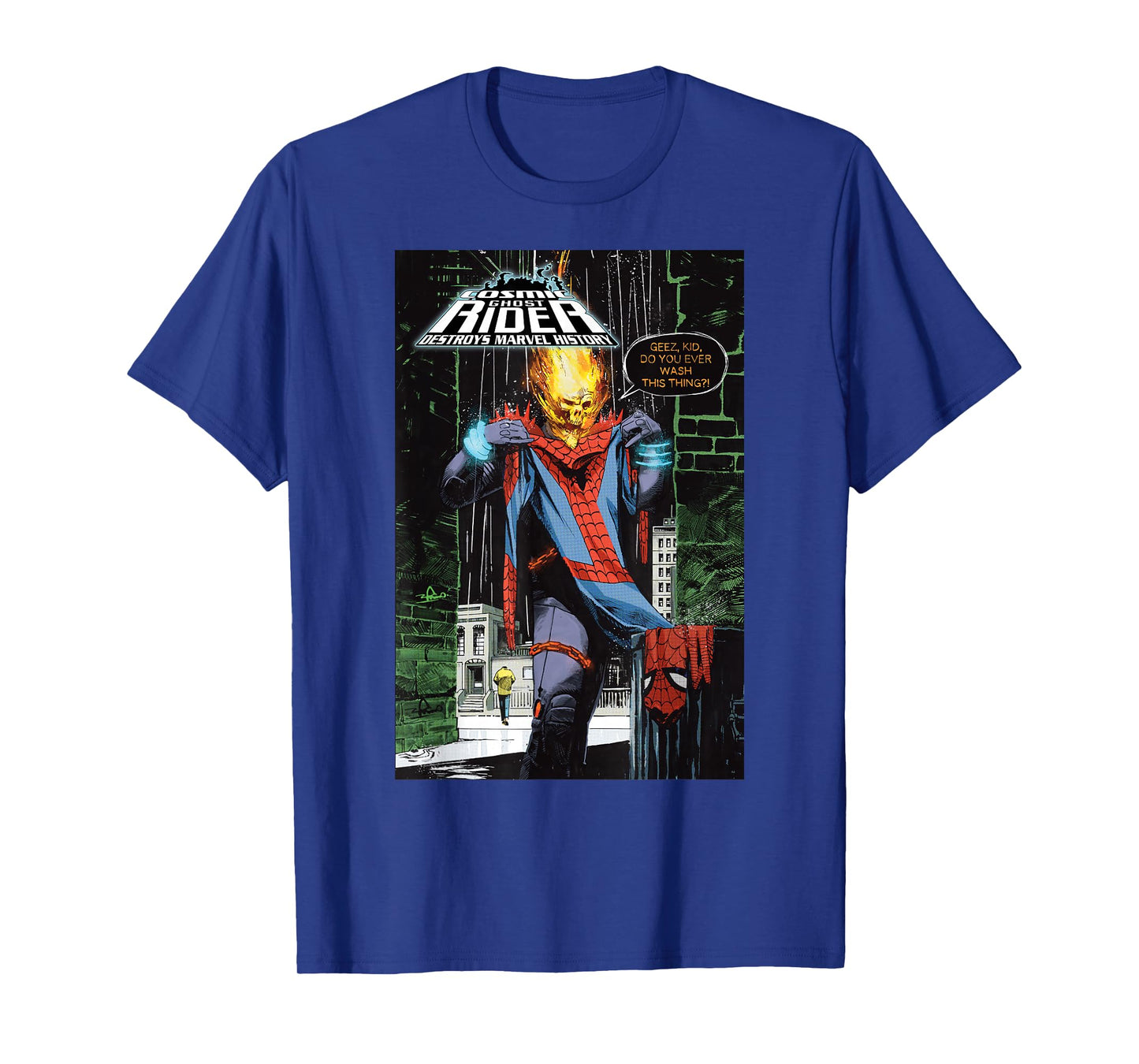 Marvel Ghost Rider Destroys Marvel History Comic Book Cover T-Shirt