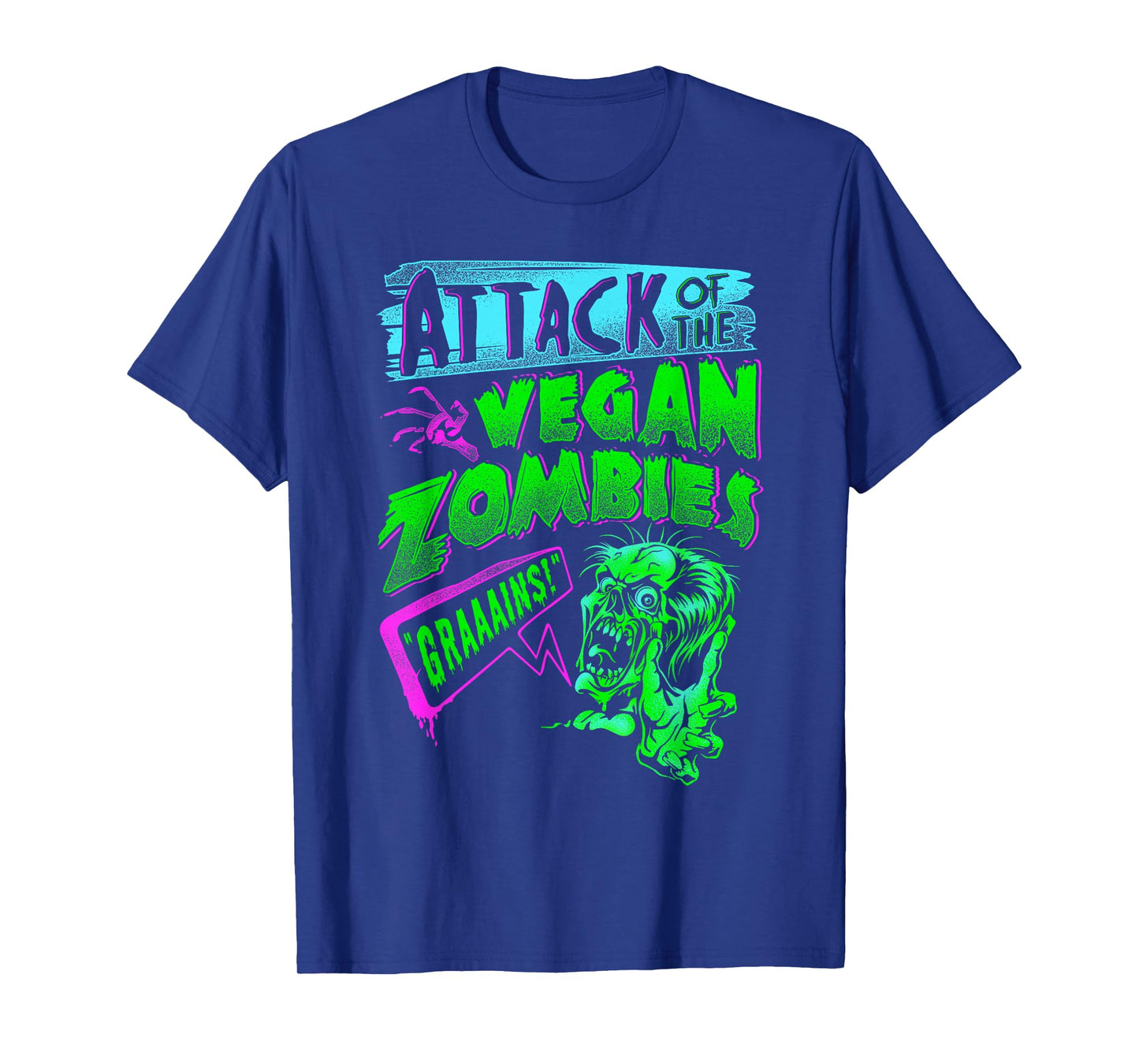 Attack of the Vegan Zombies Vegetarian Halloween T-Shirt