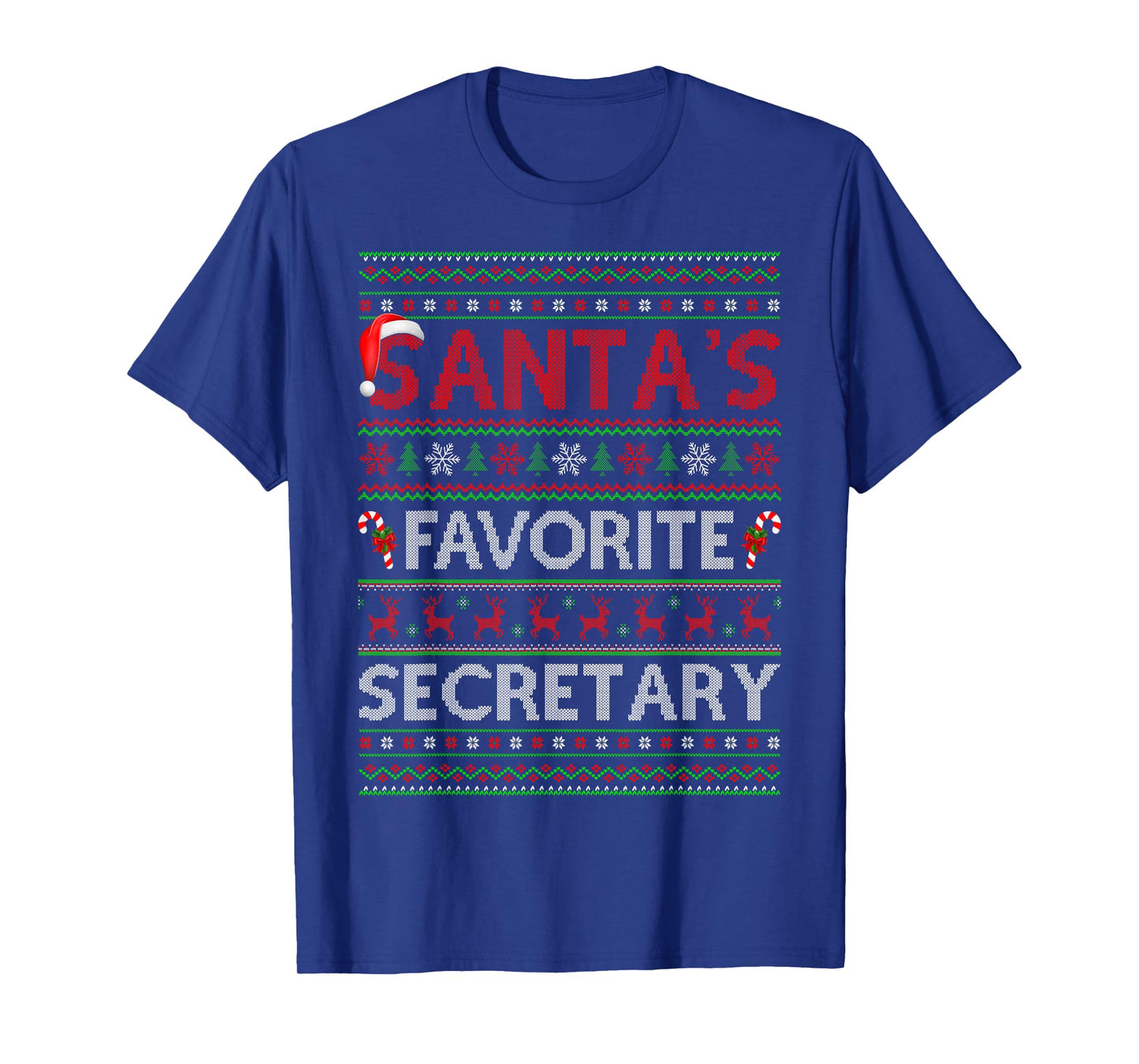 Santa Favorite Secretary Ugly Christmas Sweaters Funny Xmas T-Shirt