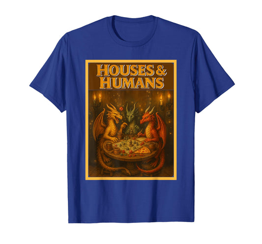 Gaming Houses Humans Funny RPG Parody Gamer Men Boys Kids T-Shirt