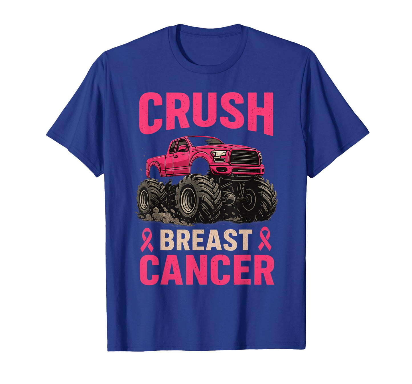 Crush Breast Cancer Awareness Monster Truck Toddler Boy Kid T-Shirt