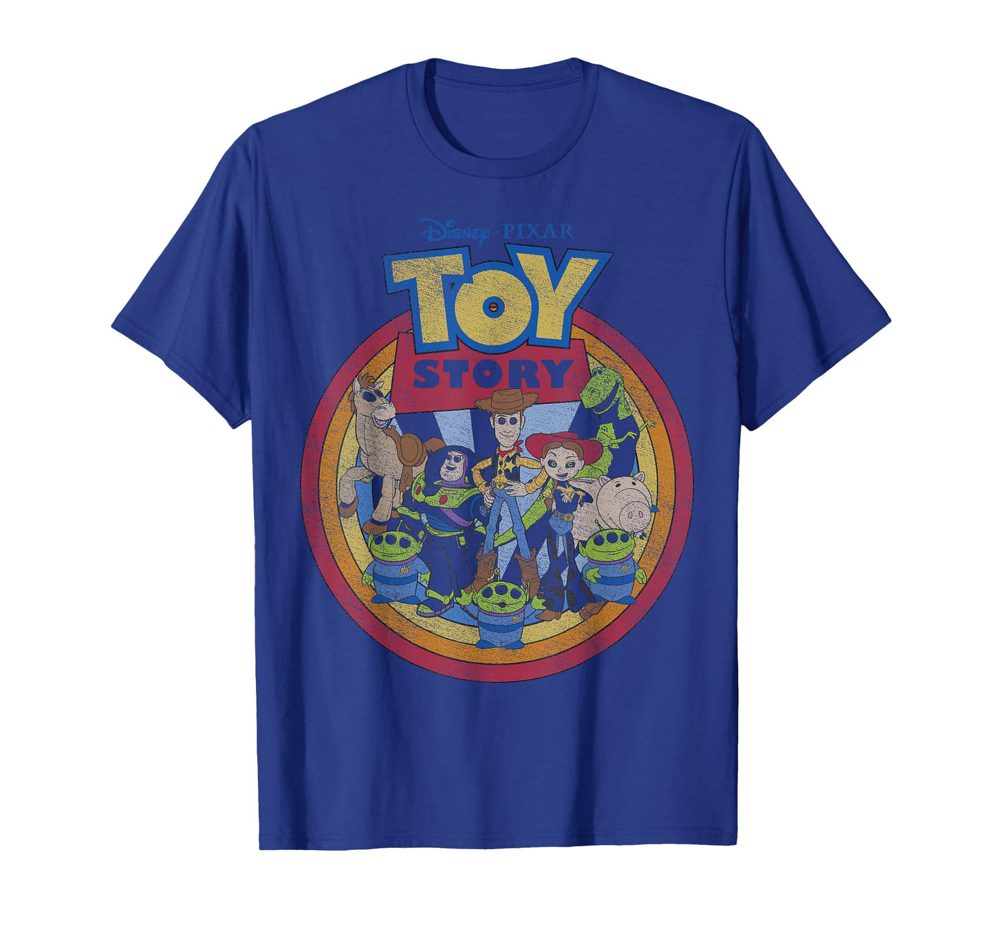 Disney Pixar Toy Story Vintage Circle Portrait Logo T-Shirt
