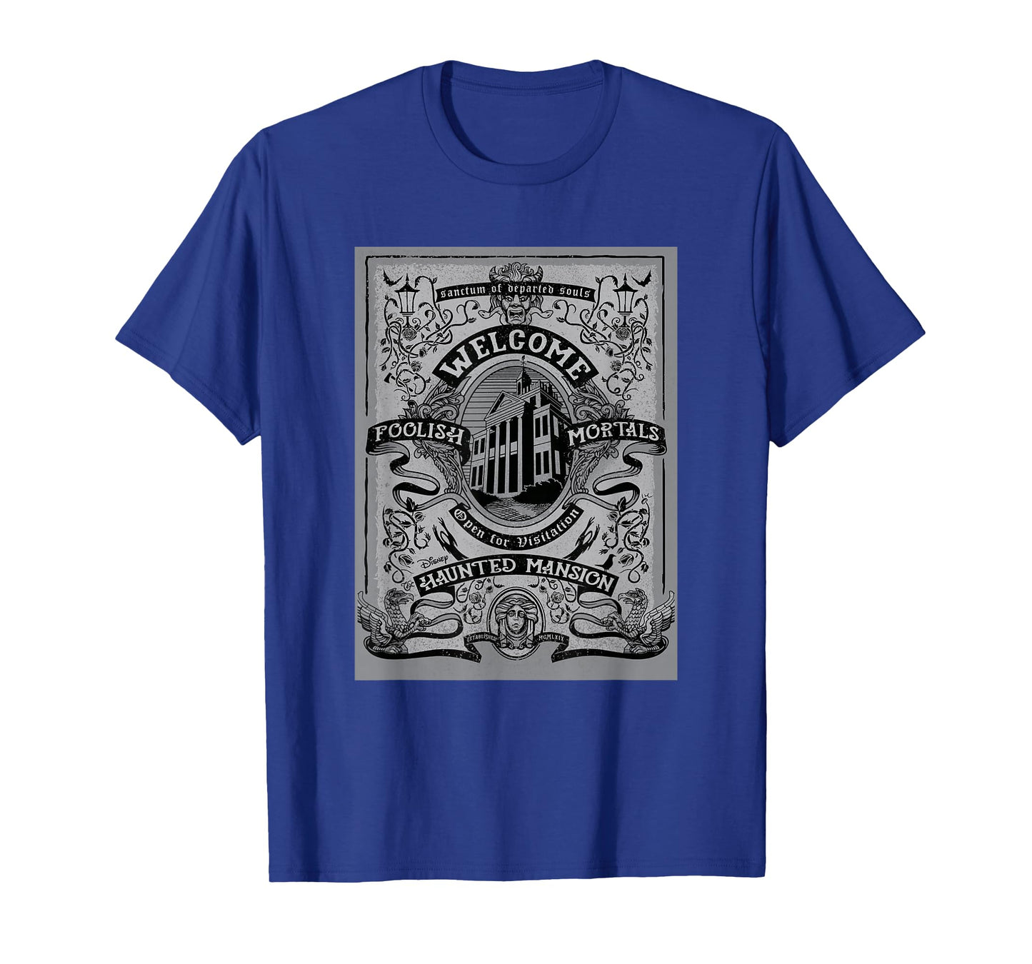 The Haunted Mansion Welcome Foolish Mortals Vintage Poster T-Shirt