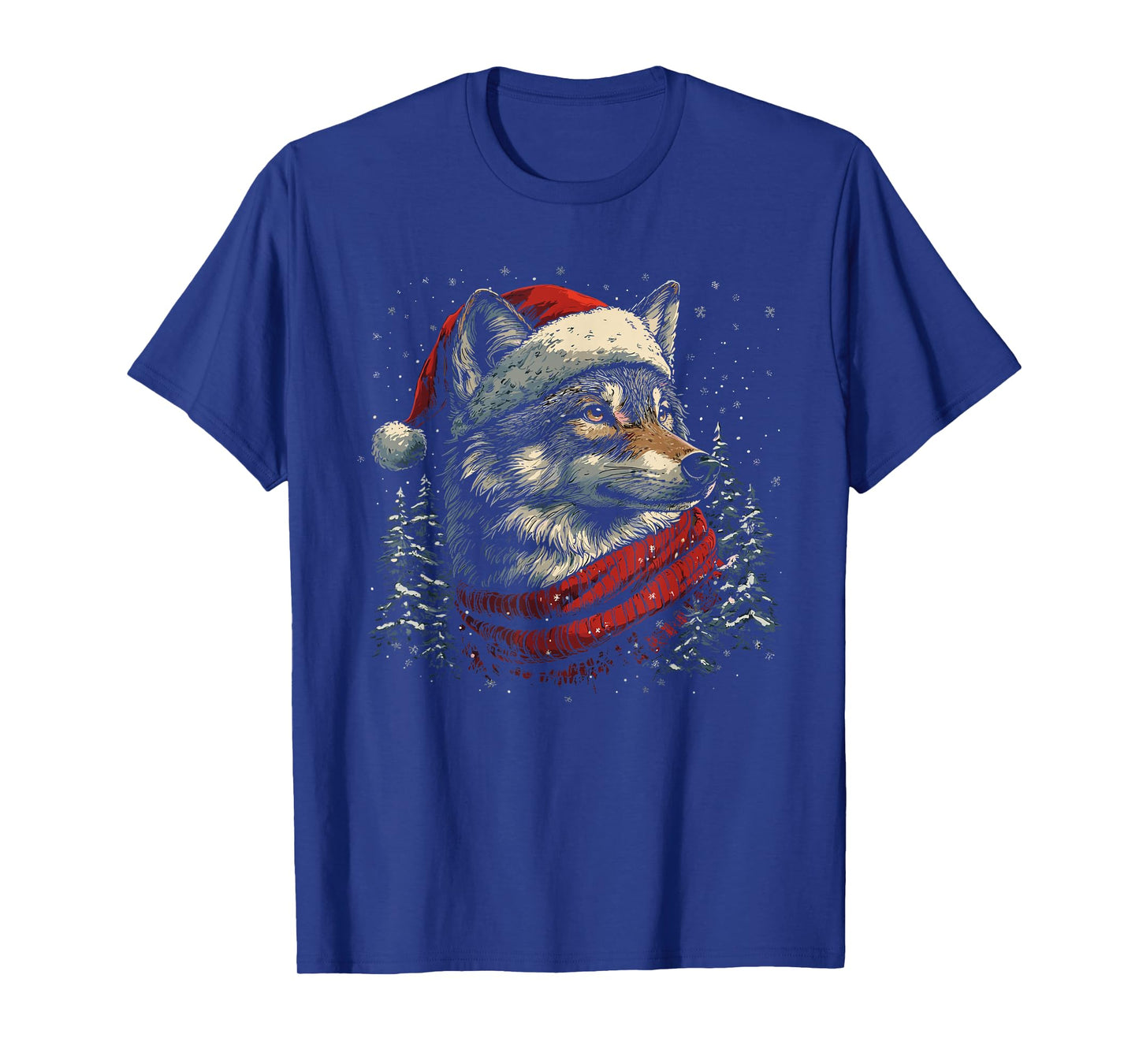 Wolf Reindeer Christmas Pajama Funny Wolves Xmas T-Shirt