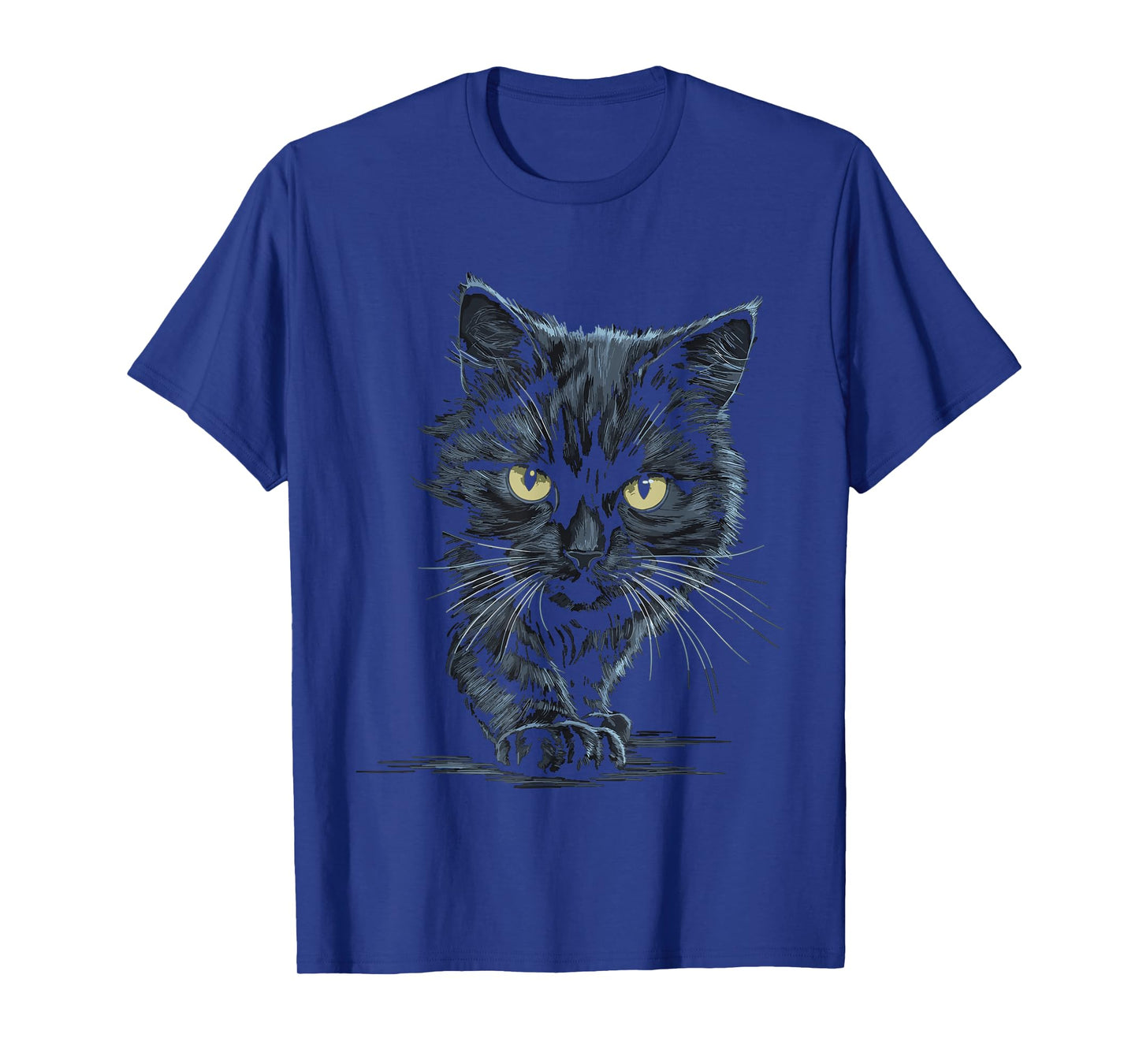 Black Cat Yellow Eyes Cute Cats T-Shirt