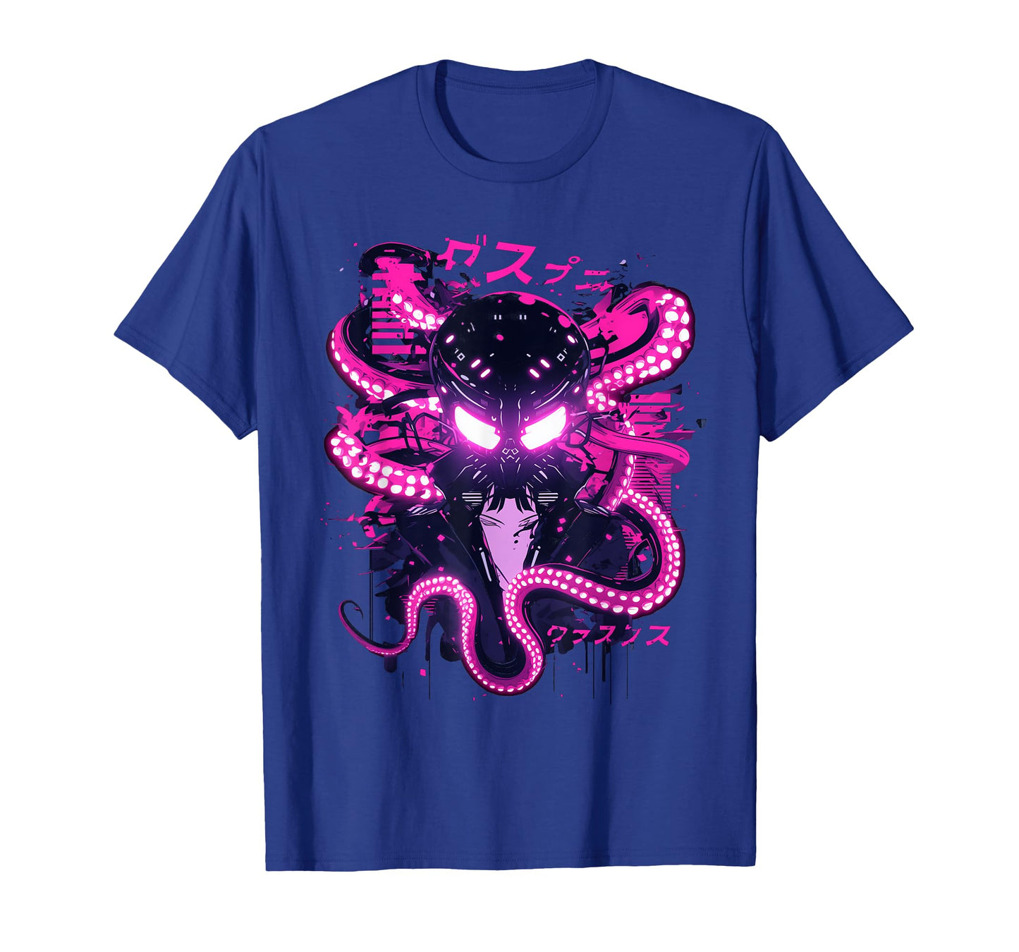 Cyberpunk Octopus Weirdcore Gothic Occult Anime Dark Horror T-Shirt