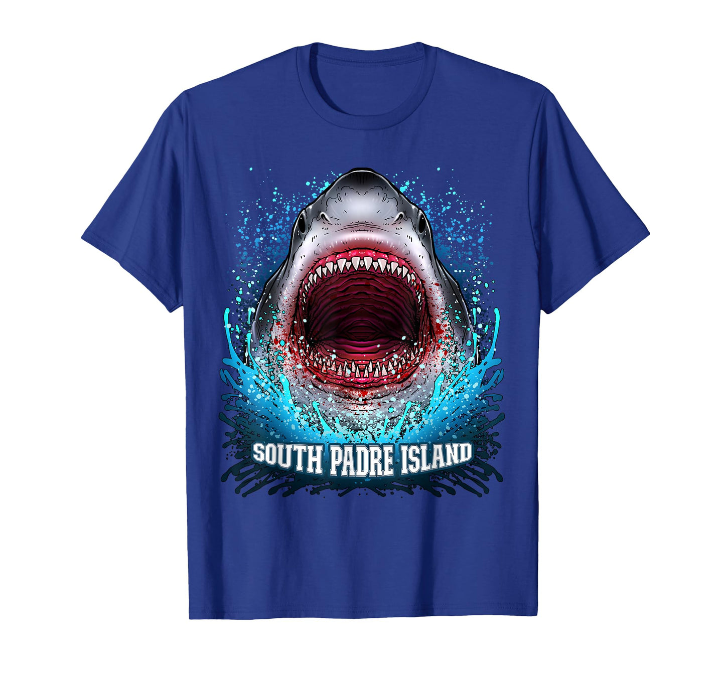 South Padre Island Texas Vacation Great White Shark Beach T-Shirt