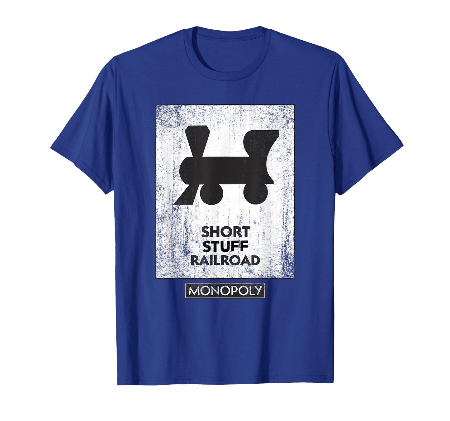Monopoly Mr. Monopoly Short Stuff Railroad Distressed Logo T-Shirt