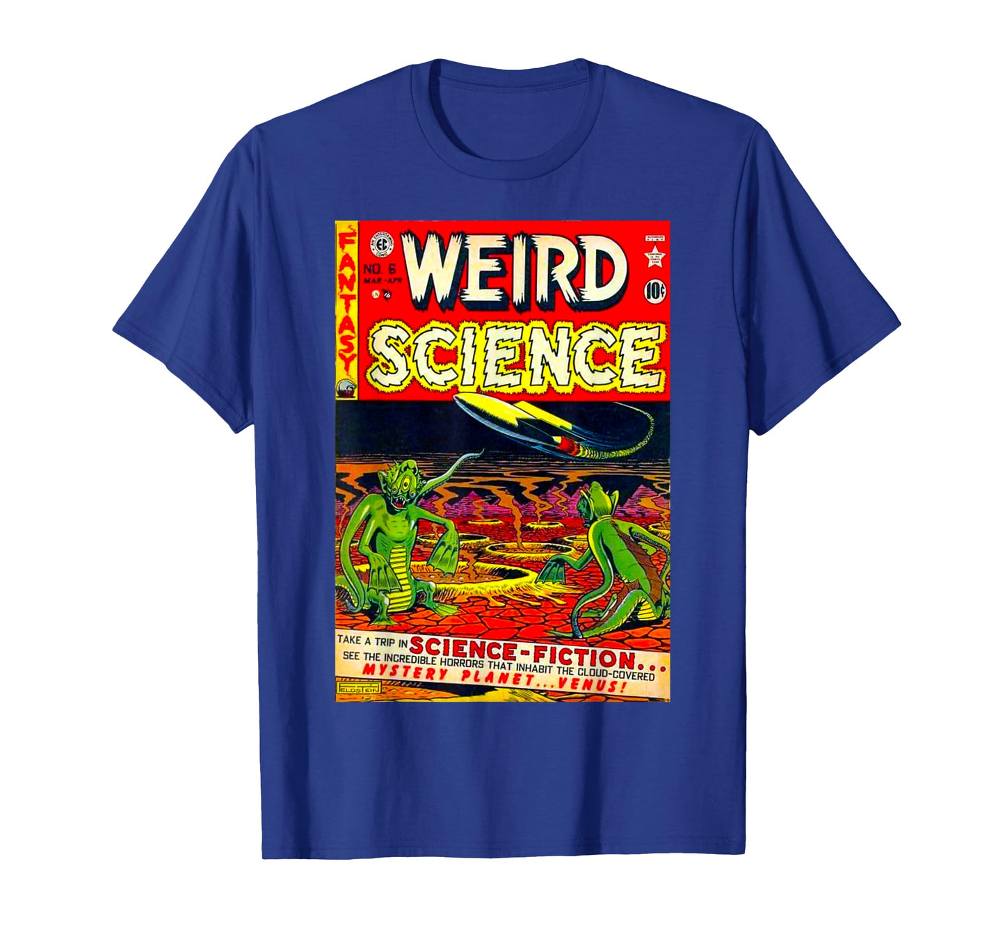 Funny Nerdy Weird Science Space Aliens Retro Comic Teacher Men Women Kids T-Shirt