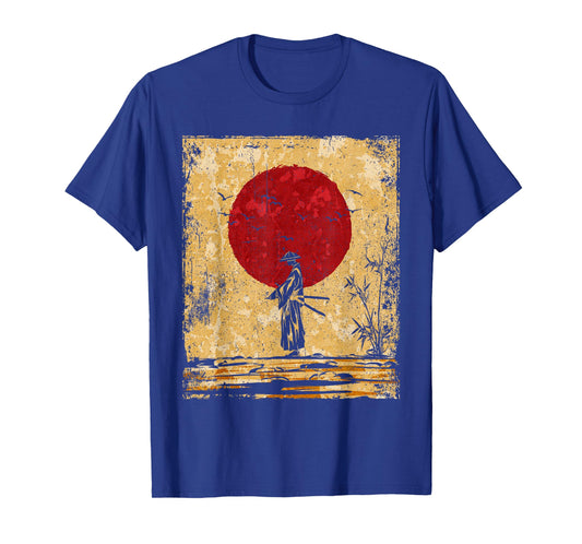 Samurai Japanese Art Vintage Fighter Retro T-Shirt