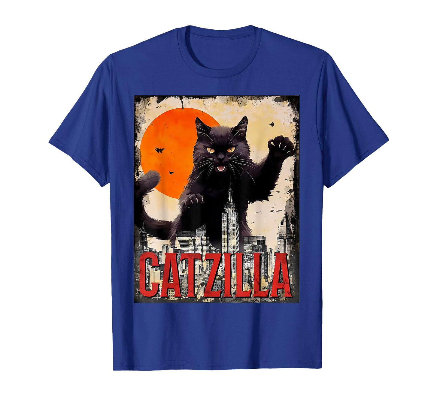 Catzilla Cat Art Funny Cat Gifts T-Shirt