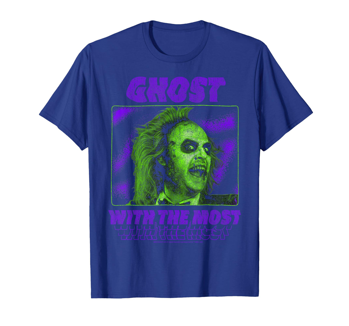Beetlejuice Ghost With The Most Neon Poster T-Shirt