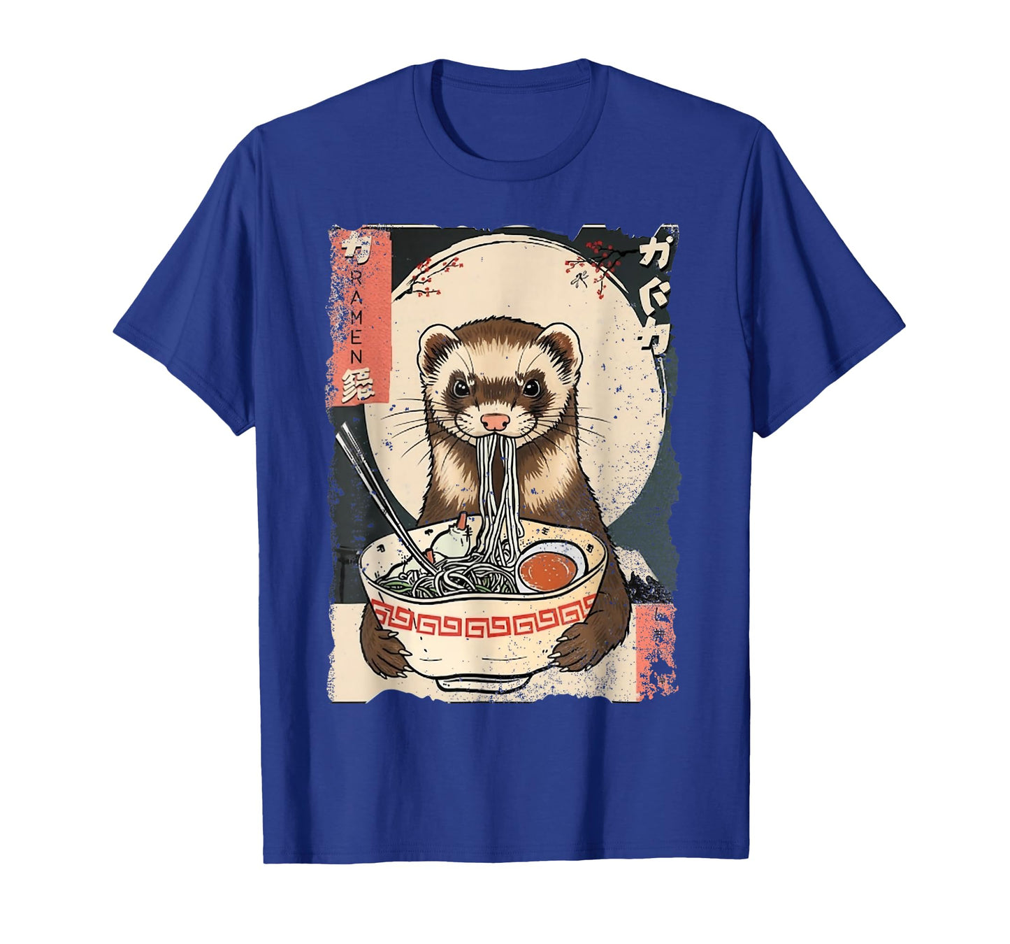 Kawaii Ferret Eating Ramen Noodles Funny Gift Men Women Kid T-Shirt