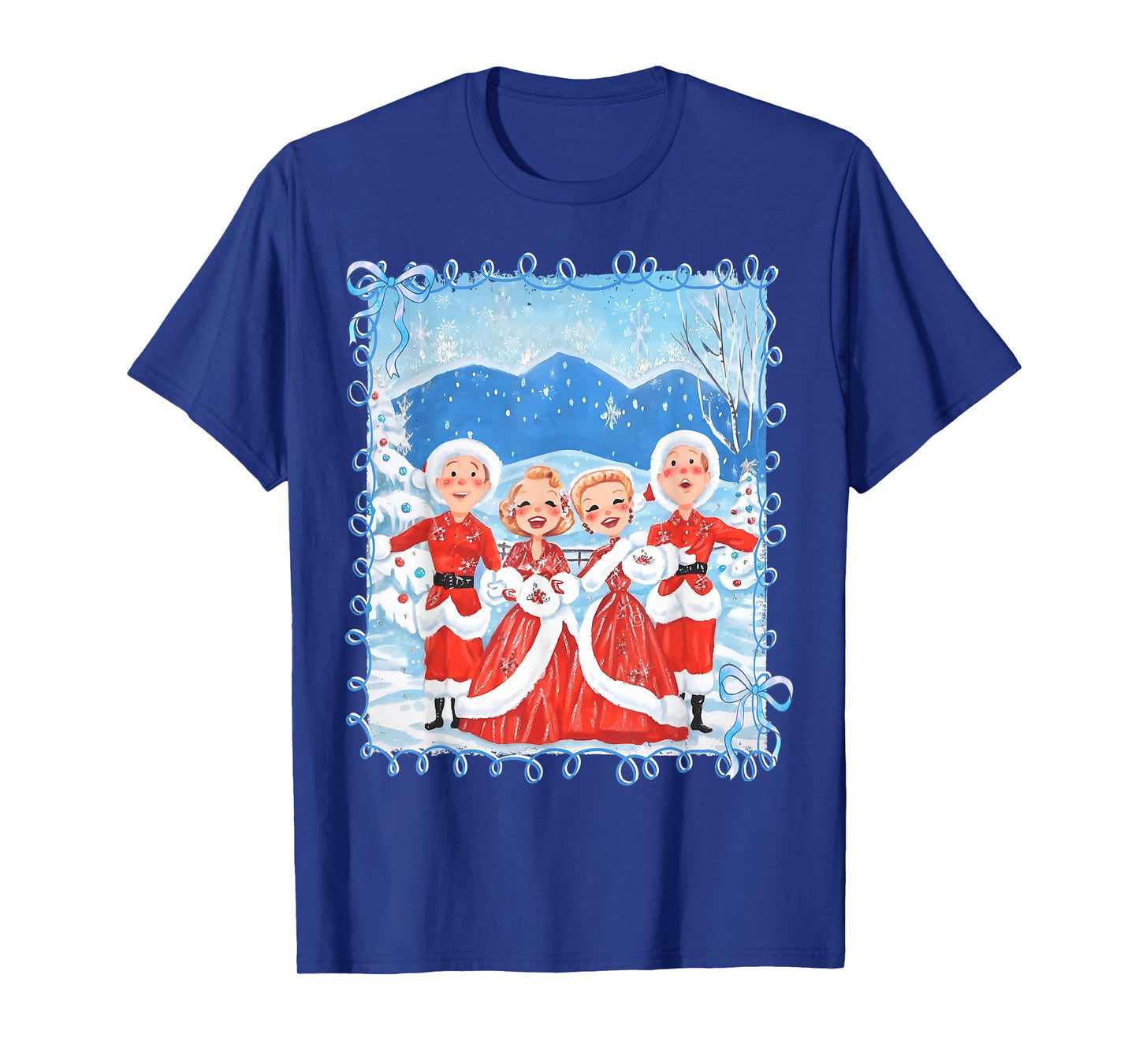 Sisters White Xmas Merry Christmas Xmas Snow Family Holiday T-Shirt