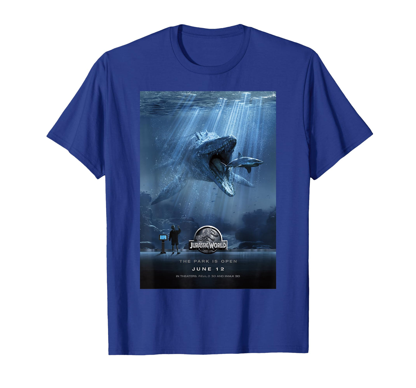 Jurassic World Mosasaurus Movie Poster Graphic T-Shirt T-Shirt