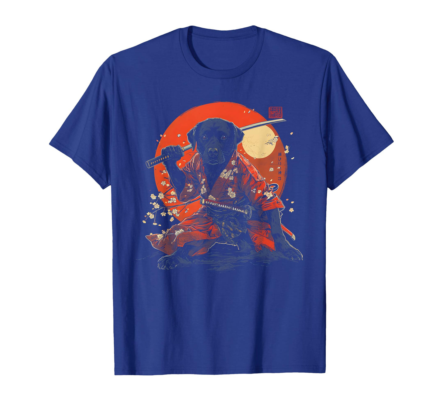Labrador Retriever Dad Cute Japanese Anime Stuff Samurai Dog T-Shirt for Men Women Kids