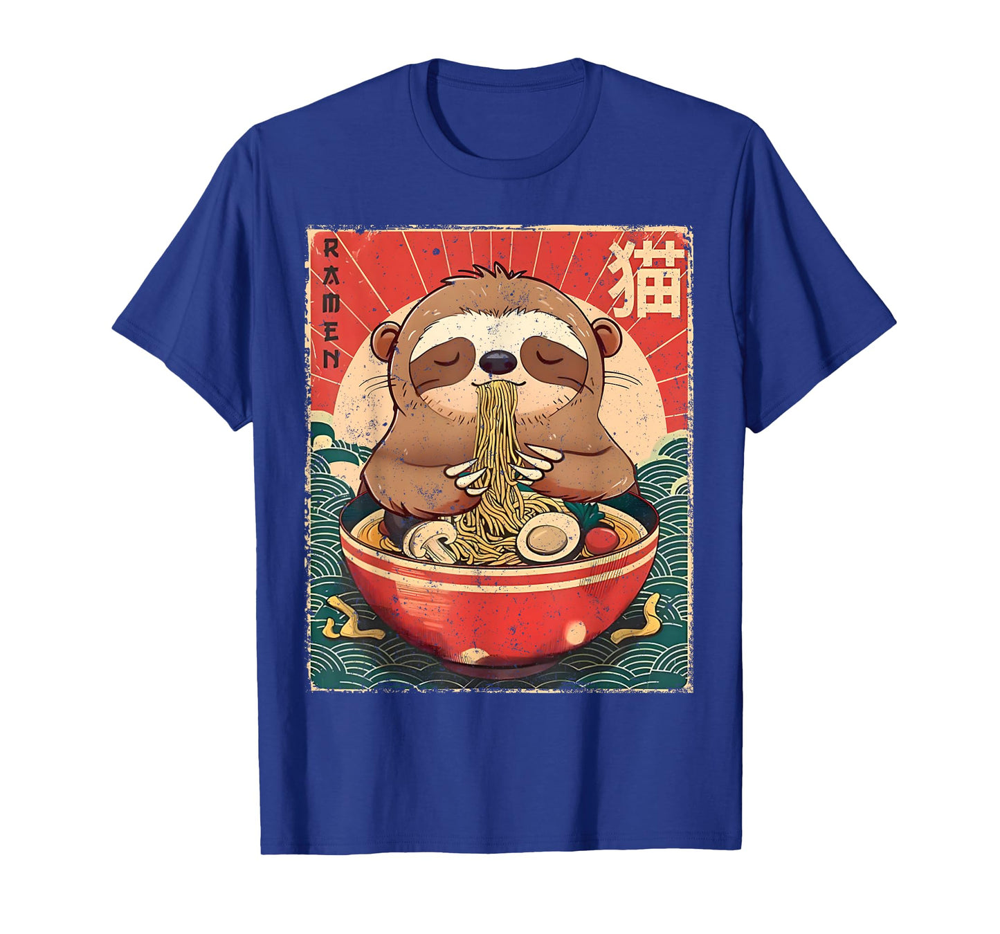 Sloth Ramen Japanese Funny Graphic Kawaii Sloths Anime Gifts T-Shirt