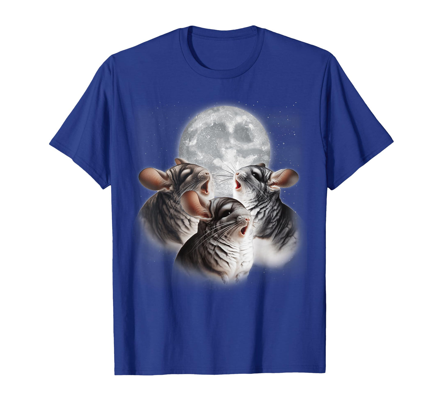 3 Chinchilla Howling At The Moon Funny Chinchilla Lover Kids T-Shirt