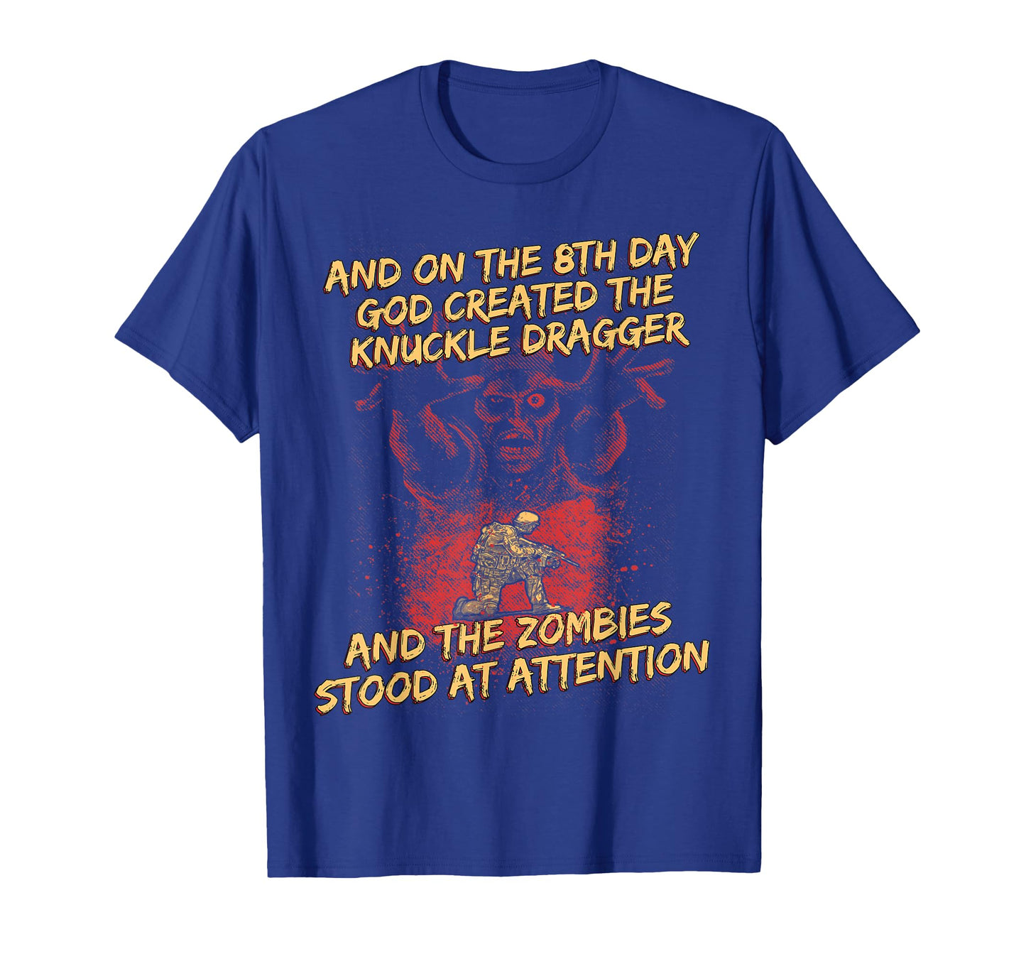 Knuckle Dragger Zombies Halloween Military Gift T-Shirt