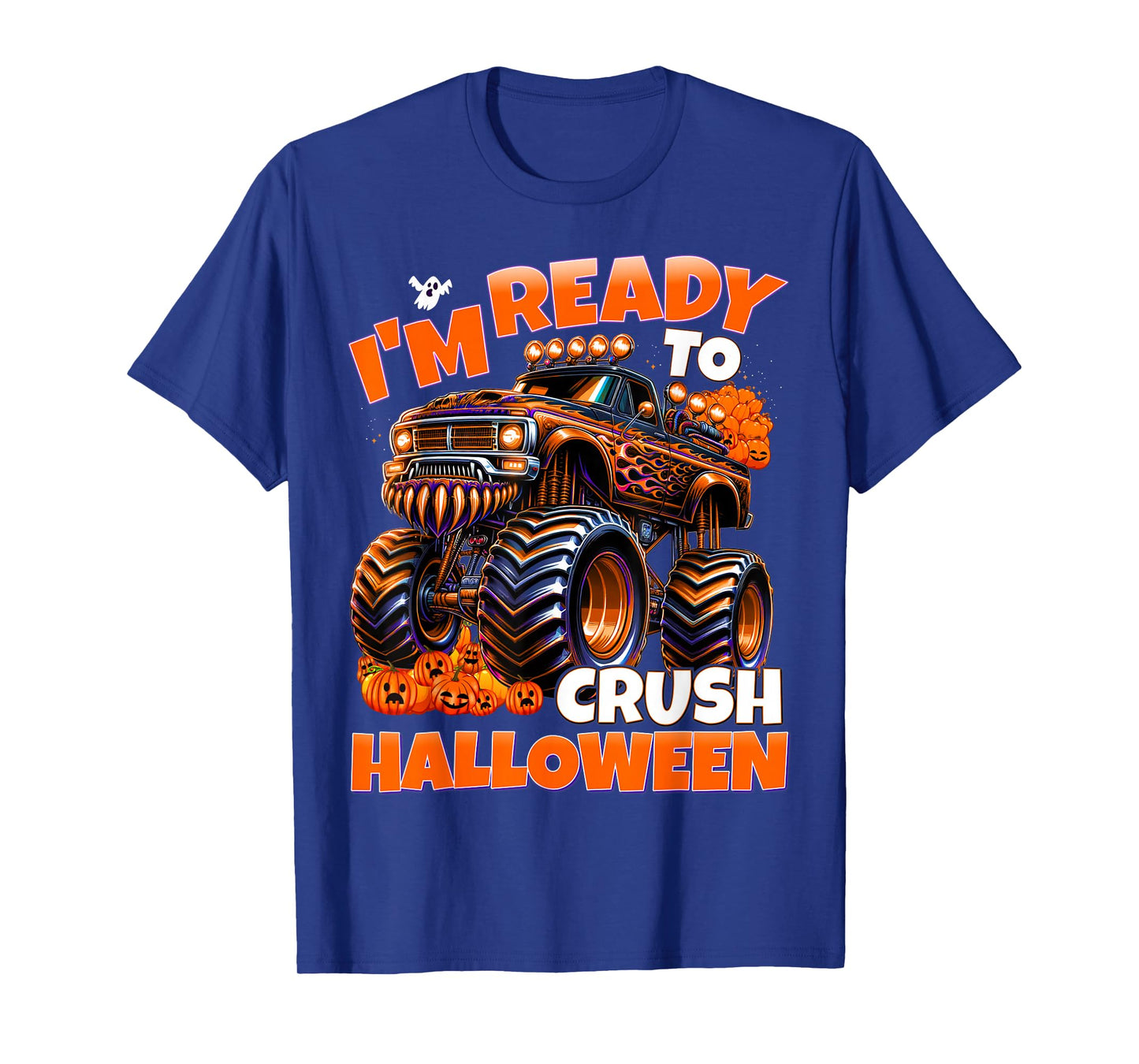 Ready to Crush Halloween Pumpkins Monster Truck Boys T-Shirt