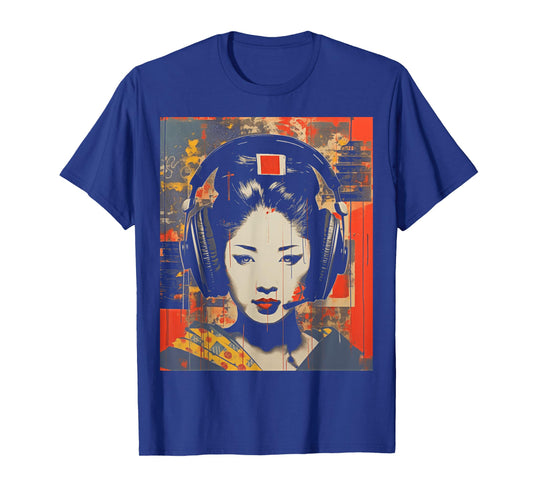 Geisha DJ | Cool Vintage EDM Japanese Geisha Graphic #17 T-Shirt