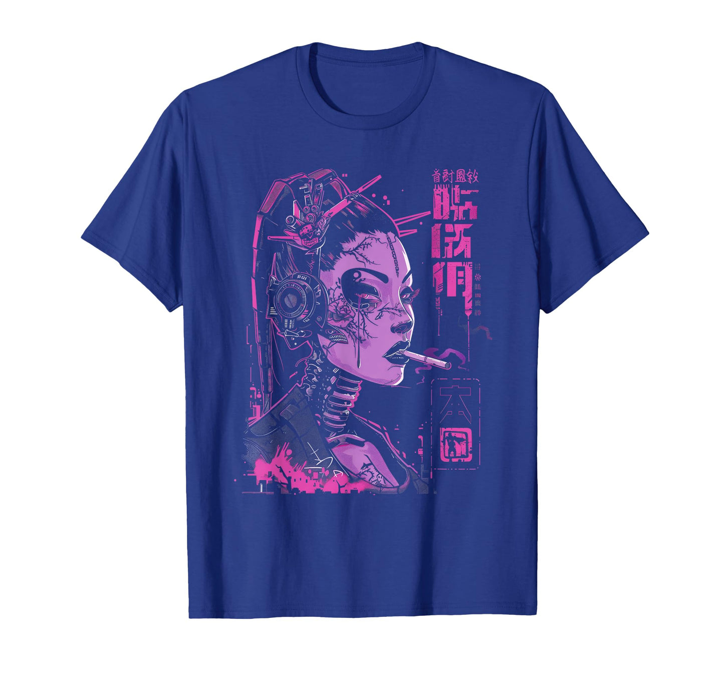 Anime Japanese Goth Cyberpunk Punk Futuristic Art T-Shirt