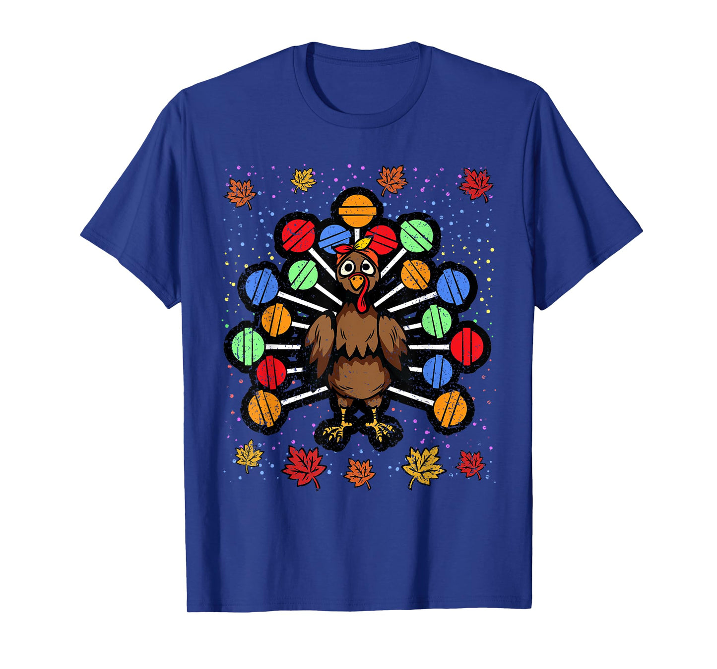 Turkey Lollipop Thanksgiving Day Funny Candy Boys Girls Kids T-Shirt
