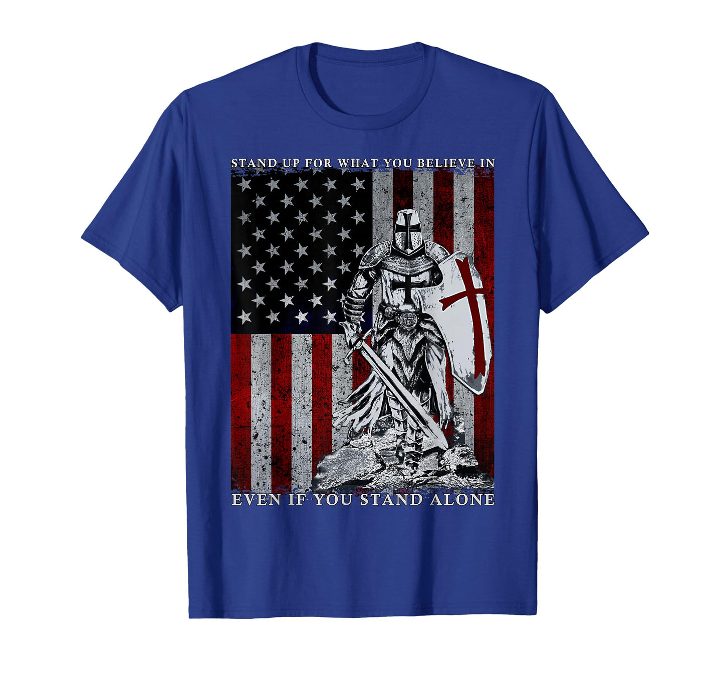 Knight Templar American Flag Crusader T-Shirt