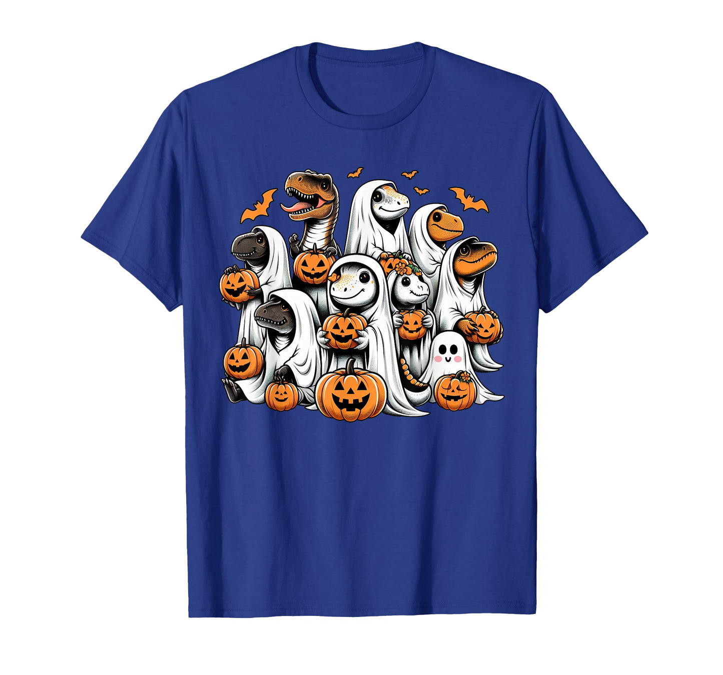 Cute Ghost Dinosaur T Rex Dressed As Ghost Funny Halloween T-Shirt