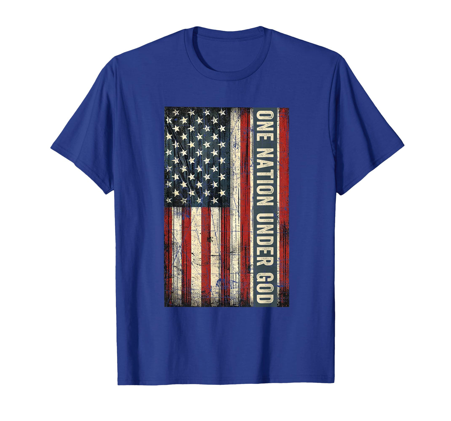 One Nation Under God 4th Of July American Flag Christian T-Shirt