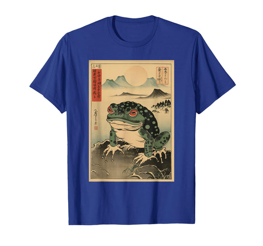 Grumpy Frog Unimpressed Toad Vintage Japanese Aesthetic T-Shirt