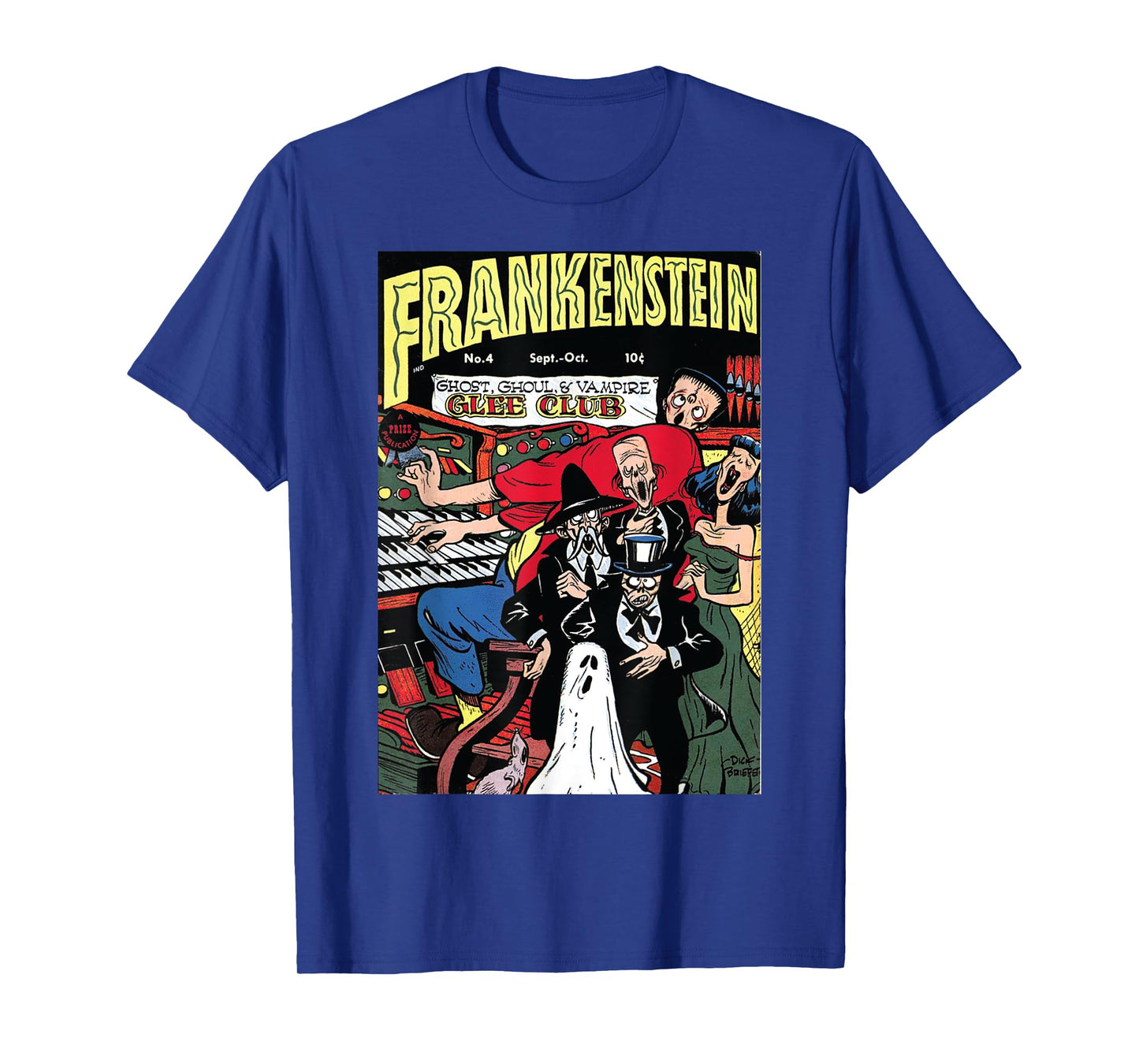 Frankenstein Halloween Horror Vintage Comic Book Retro Funny T-Shirt