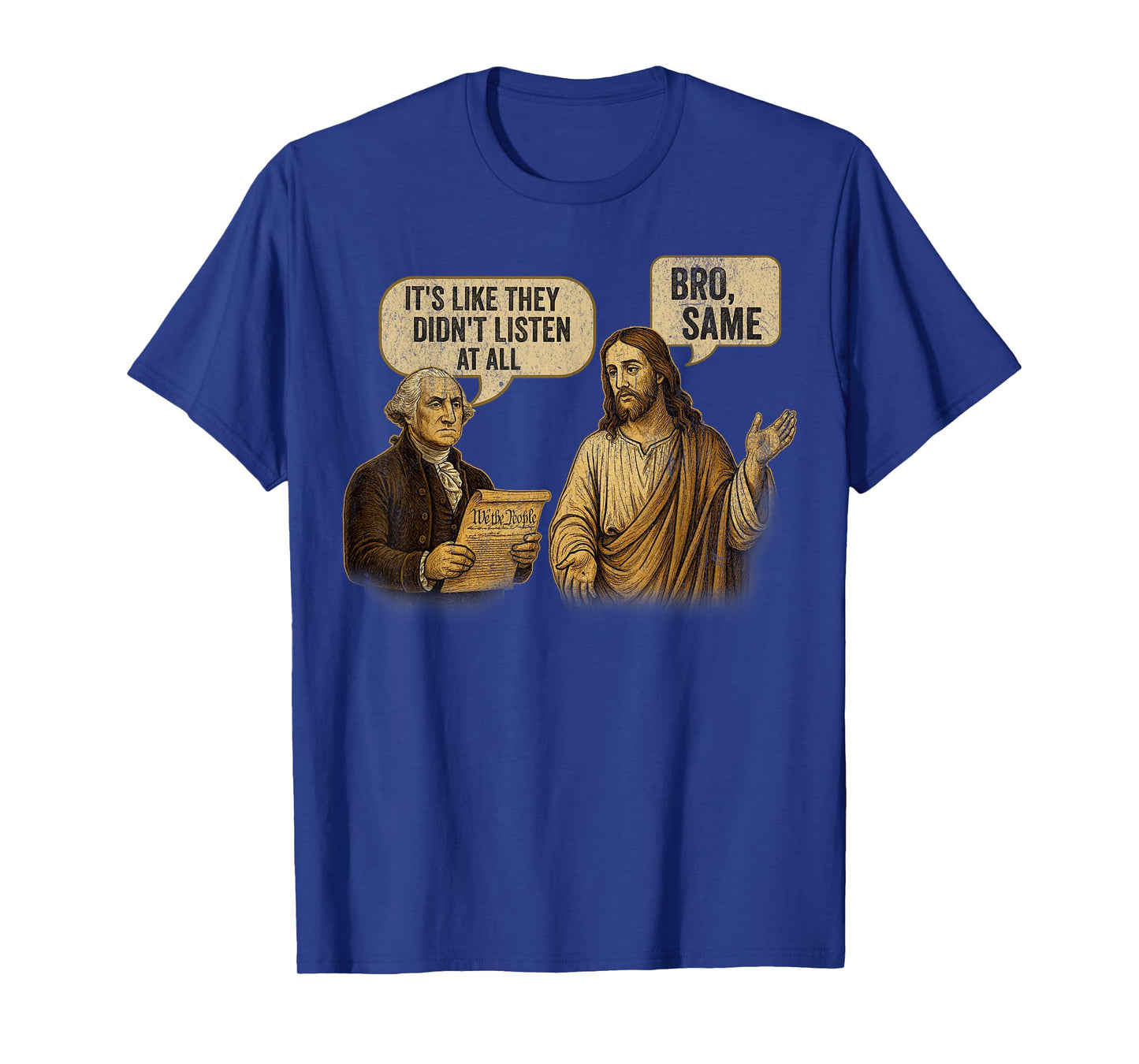 George Washington Jesus Christ Comic Satire Political Humor T-Shirt